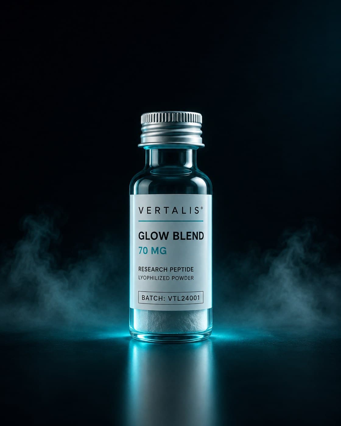 GLOW Blend research peptide vial 70 mg / vial