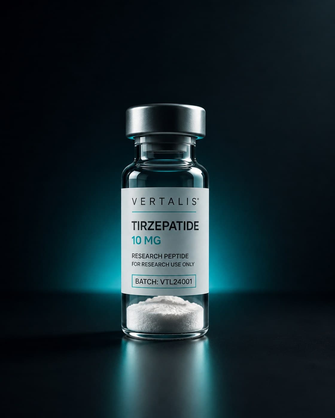 Tirzepatide research peptide vial 10 mg / vial